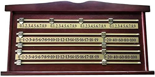 HDGRNCC Billard Scoreboard Snooker Game Scorer, Mahagoni-Brett Mit Massivem Messing Scorer/Schienen Und Zeigern, Watch Snooker Scorer Für Billard-Liebhaber Snooker Game Billiard Score Keeper