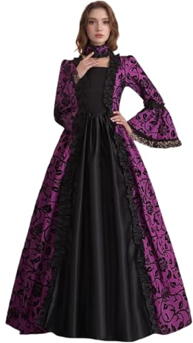 Robe de soirée Victorienne médiévale pour Femme Robe Gothique Robe de soirée Cocktail Elegante