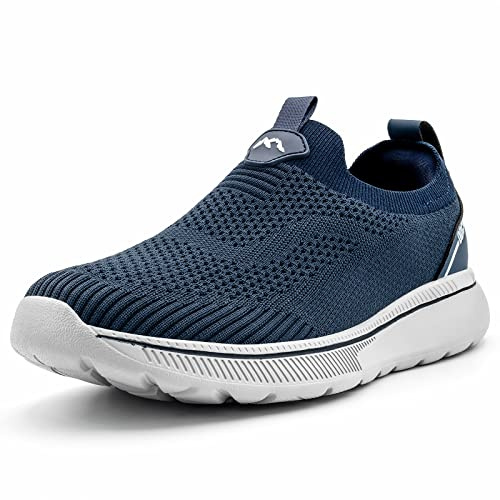 ODCKOI Herr mesh slip-on träningsskor, mycket elastisk mjuk sula, lätta sneakers, vardagliga andningsbara promenadskor, atletiska sneakers,SHLAN- 41 EU