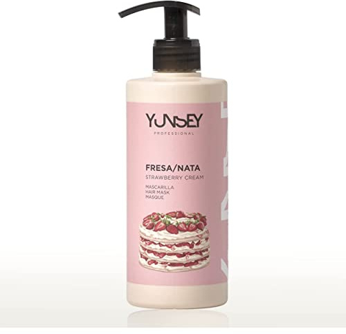 YUNSEY Mascarillas capilares nutritivas con irresistibles aromas. Para uso habitual. Para todo tipo de cabello 400 ml (Fresa/Nata)