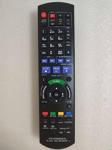 N2QAYB000616 Télécommande de rechange pour lecteur Blu-ray Panasonic DMR-BWT700EC Dmr-bwt700 DMR-BST700EG DMR-BST700 DMR-BST700 DMR-BST701 DMR-BST800 DMR-BWT800 0 0