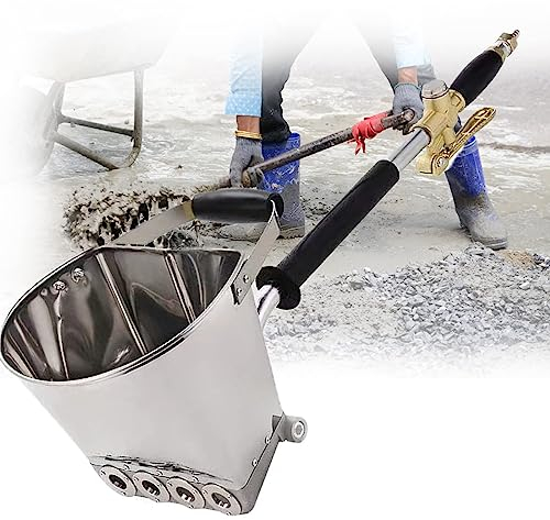 HLGKBY Zementmörtel-Sprühpistole, für Gips, Gips-Sprüher, Zementpistole, für Wand und Decke, Stuck-Spritzpistole, Spritzpistole, Trichterwand, Silber, 4-Strahl-Trichter, Gipsbeton