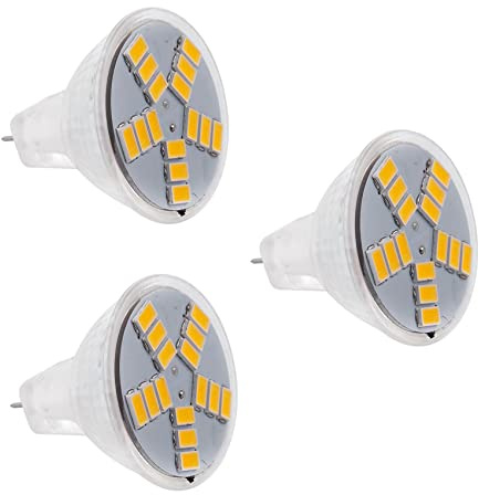 Vadillo 3 x 7 W MR11 GU4 600LM LED Leuchtmittel Lampe 15 5630SMD Warmweiß