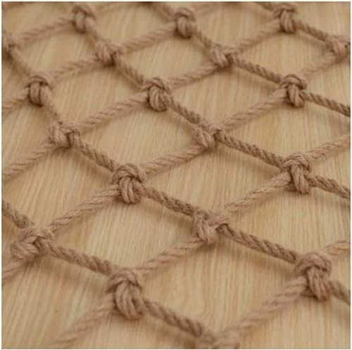 TIST Outdoor Cargo Net Heavy Duty Hemp Rope Net Child Stair Fence Decor Net Playground Climbing Railing Swing Protective Net Rope Ladder (Color : 8mm/10cm, Size : 1m*3m)