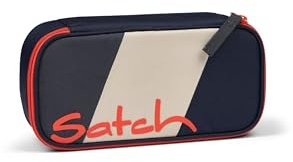 Satch Schlamperbox extra groß inkl. Trennfach Reißverschlussfach Stiftehalter Geodreieck Sichtfenster für Stundenplan