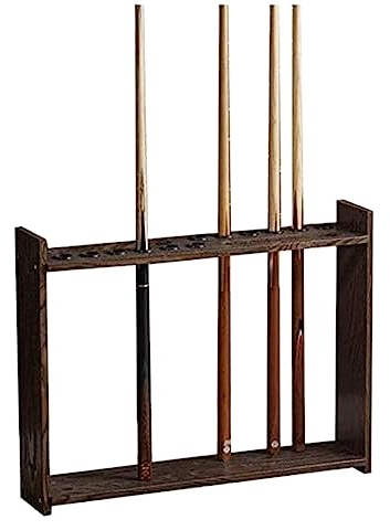 ANIIC Pool-Queue-Halter Bodenständer Billard Pool Queue Racks, 12 Pool Billard Stick Lagerregal Holz Stick Halter Billard Queue Halterung