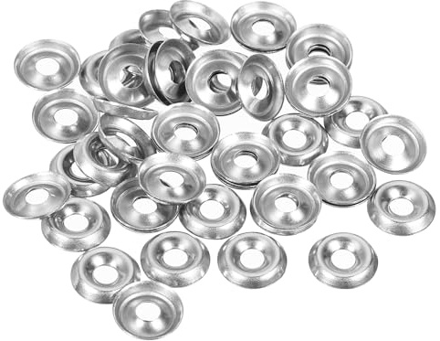 sourcing map Lot de 50 rondelles de coupe en acier inoxydable 304 à tête fraisée pour boulon à vis #4