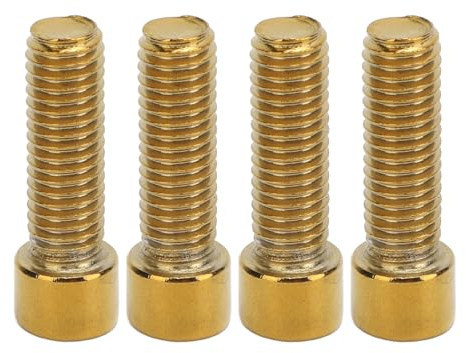 Akozon Mehrzweck-Motorrad-Lenker-Set aus Edelstahl, M8 X 32 Mm, Eloxierte Schrauben, Kompatibel mit SR GT200 GT125, 4 Stück (Gold)