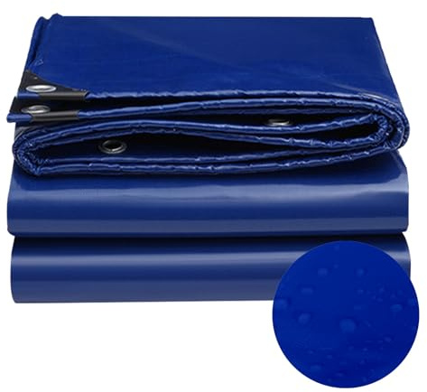 Bâche Épaisse Ultra Résistante 2.4 x 4 m Étanche, Résistante Aux UV, Indéchirable, sur Mesure Couverture Étanche D'Extérieur pour Serre Jardin Pergola Piscine, Bleu