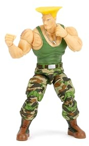 Jada Toys Street Fighter II Guile Figurine d'action échelle 1:12, 15,2 cm de Haut, têtes, Mains et Accessoires interchangeables