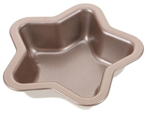 PHENOFICE Kuchenform Aus Kohlenstoffstahl Mit Ptfe Beschichtung Antihaftbeschichtet 4 Zoll Sternform Backform Für Zuhause Und Gastronomie Goldfarben