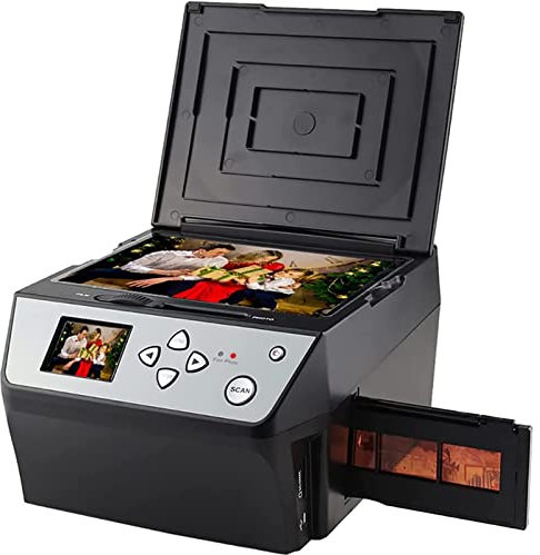 Scanner de films, scanner de diapositives, conversion couleur et noir et blanc 35 mm, prise en charge de la sortie USB 110 films négatifs diapositives/photos/documents/cartes de visite en photos num