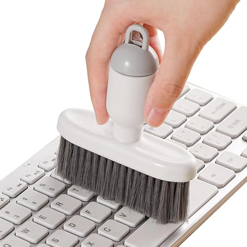 Nettoyage de l'ordinateur portable Efficacité d'aspiration avec notre brosse de nettoyage des fentes avec une élimination ergonomique précise de la saleté, tandis que les poils plus grands attaquent