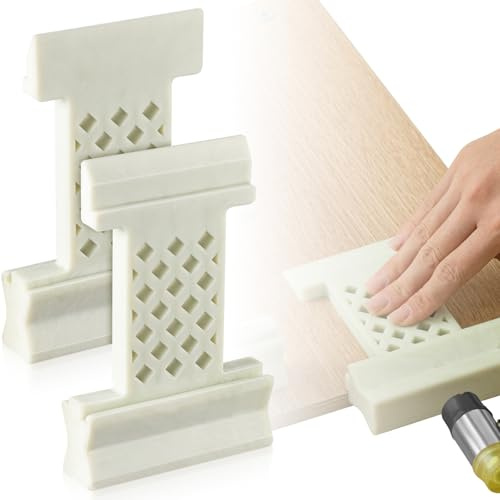 Pangda Lot de 2 outils de revêtement de sol stratifié 4 en 1 en nylon, bloc de taraudage en nylon, outil d'installation de stratifié, bloc de taraudage en bois avec fente inclinée, fente en U, fente