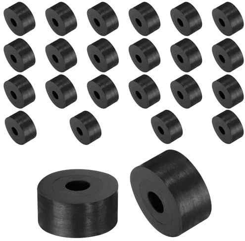 QUARKZMAN 24pcs Rondelles en Caoutchouc Anti-Vibration Épaises, Entretoise Plate Amortisseur pour Connexions Électriques Réparations Automobiles Appareils, 20mm OD x 6mm ID x 10mm Hauteur