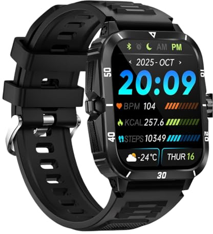montre Dcycle 71 Smartwatch Homme Femme, sportif 1,96 Étanche avec appel BT, 3ATM Fréquence cardiaque, tension artérielle, SpO2, podomètre, tracker sommeil