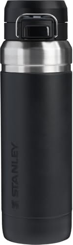 Stanley Quick Flip Stainless Steel Water Bottle 1.06L - Keeps Cold for 18 Hours - Leakproof - BPA-Free Thermal Flask - Dishwasher Safe - Cup Holder Compatible - Black 2.0