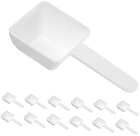 Cucchiaino Dosatore per Detersivo in Polvere 40 Pezzi Plastico Bianco | Uso Domestico, per Lavatrici e Lavaggio a Mano, Misura Precisa 15g, Formato 9, 8x4, 6x2, 3cm