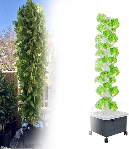 WJYTDHIQS Set di Torri idroponiche a 15 Livelli e 45 Fori, Tazze di colonizzazione in PP Rimovibili Serra agricola, Kit di Coltivazione aeroponica a Torre da Giardino, per Erbe, Frutta e Verdura