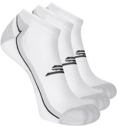 Skechers Men's 3-Pack Golf Low Cut Socks, White Traditional, 10-13