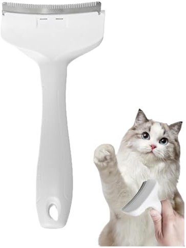 Pettine depilatorio a V per animali domestici, strumenti depilatori per animali domestici, adatto a cani e gatti, per pettinare facilmente peli lunghi e corti.