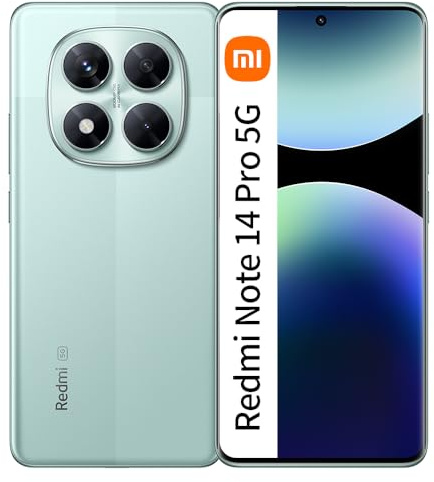 Xiaomi Redmi Note 14 Pro 5G 8GB RAM + 256GB Rom Smartphone 6.67 Pulgadas 120Hz 200mp 5110mah 45w Batería Cian (con cargador)