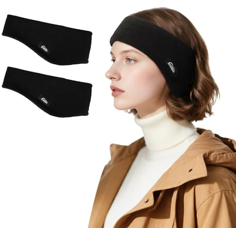 Fleece Ohrenwärmer Stirnband für Damen und Herren – Winter Ohrenschützer Sport-Haarband zum Laufen, Joggen, Wandern, Radfahren und Skifahren