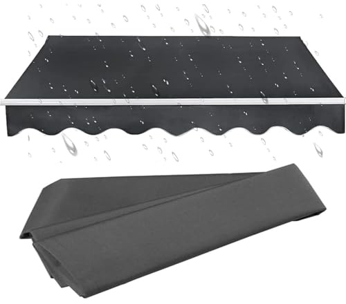 Retractable Patio Awning Replacement Fabric - Waterproof and Anti-UV Top Cover for Garden Awning, 5.5m x 2m (18ft x 6.5ft)