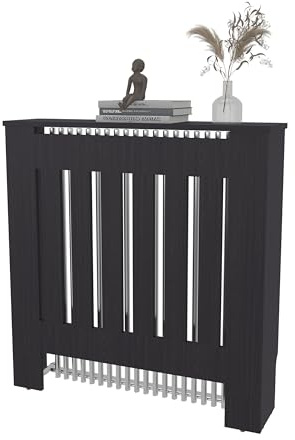 36 Inch Small Radiator Covers for Home, Heater Radiator Cover for Old Radiator, Modern Radiators Shelf for Living Room Bedroom Hallway Home, Particle Board Wood (Black, 31 * 32 * 7.6 inch)