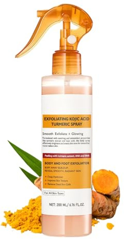 Pure Skin Peel Shot,Peel Shot Kojic Acid Turmeric Spray,Gesichtsspray & Körperpeeling mit Kojisäure,Kurkuma & Niacinamide,TiefeHydration,Sanfte Keratin-Aufweichung,reduziert Verhornungen,für alle Haut