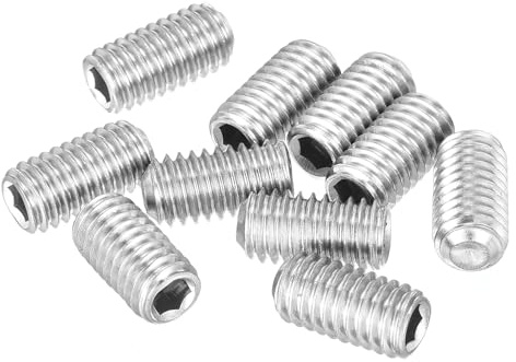 QUARKZMAN 10Pz Viti A Testa Cieca Esagonale 3/8x3/4- Macchinari Argento | Acciaio Inox 304, Viti A Testa Cieca Esagonali A Punta Tazza Senza Testa, Per Riparazione Strumenti Compatti