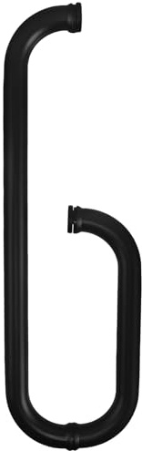 Healeved Poignée de porte de douche en verre Poignée ronde moderne en acier inoxydable noir pour portes de douche coulissantes - Quincaillerie de remplacement pour entrée de salle de bain