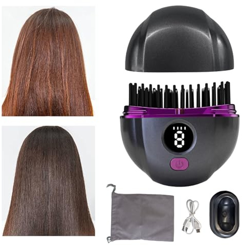 Mini plancha de pelo | Recargable Inalámbrico 3 Configuraciones de Calor | Peine pequeño de hierro plano | Para mujeres, niñas, flequillo corto y rizado, borde, viajes diarios, oficina en casa, negoci