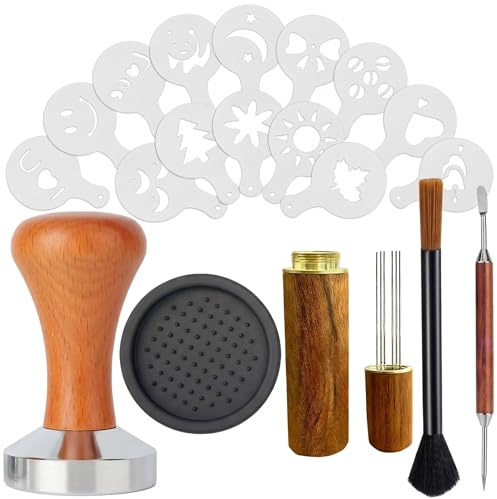 51mm Espresso Tamper Set - Wooden Barista Accessories