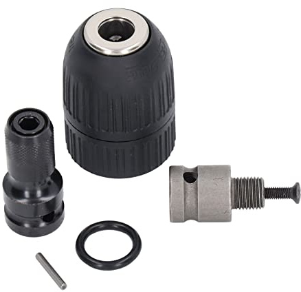 Qudinip Portabrocas de Ajuste Automático, Portabrocas de Llave de Impacto Eléctrica sin Llave con Rosca de 1/2 Pulgada 20UNF, para de Impacto