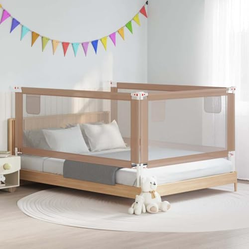 Kaloriko Barrera protectora de cama para niños pequeños, 200 x 25 cm, tela con protección anticaída ajustable, plegable y transpirable, protección segura para el borde de la cama infantil, cama de los