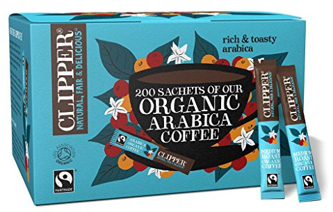 Clipper Organic Fairtrade Medium Roast Arabica Instant Coffee 200 Sachets
