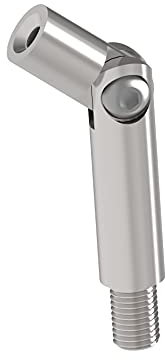 Perno filettato | Dimensioni: 76 x 14 mm | con snodo + filettatura esterna e interna | V2A