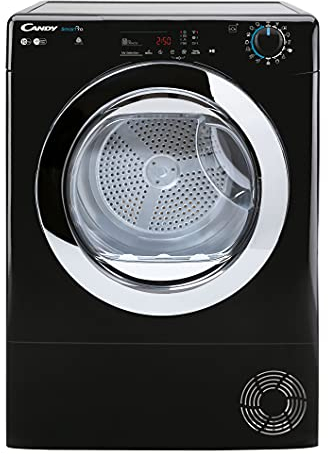 Candy CSOEC10DCGB0 10Kg Freestanding Condenser Tumble Dryer, Sensor Dry, WIFI Connectivity, Black