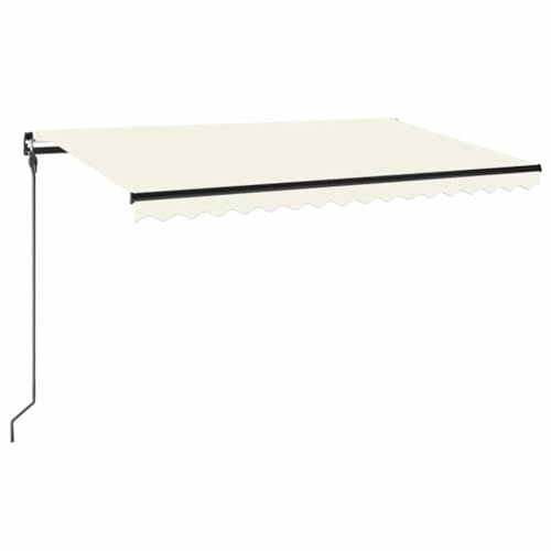 vidaXL Gelenkarmmarkise Einziehbar Markise Balkonmarkise Sonnenmarkise Sonnenschutz Sichtschutz Terrasse Garten Balkon 450x300cm Creme