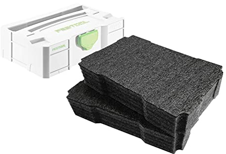 Shadow Foam MINI Systainer Inserts – For Festool Mini T-LOC 1 & 3 Systainers [Black 50mm Twin Pack] Easy Peel Foam Inserts for Festool, Panasonic & TANOS | Power Tool Storage & Toolbox Organisation