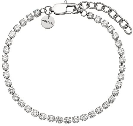 NOELANI Armband Edelstahl Damen Armschmuck, mit Zirkonia synth., 16+3 cm, Silber, Kommt in Schmuck Geschenk Box,