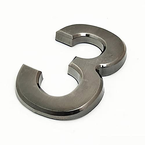 3D Auto-Adhésif Plaque Maison Numéro 2.8 Pouces 7cm 0-9 Noir Argent Électrolytique Chiffres Autocollant Porte Signe Hôtel Moderne pour Chambre Plein Air Cour Rue Bacs Boîte Aux Lettres Intempéries (3)