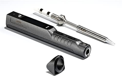 TOOLSAVING TS101 Soldering Iron TS100 Upgraded 90W PD 65W DC Pocket-Size Smart Programmable Welding Iron Station Kit with Original B2 Tips