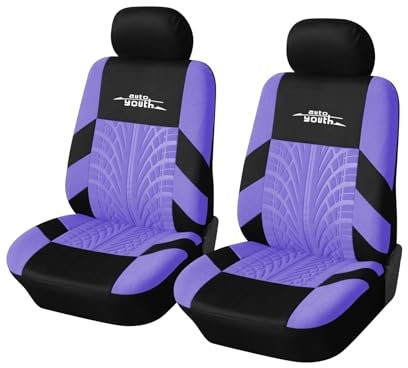 autoyouth Car Seat Covers, Universal Fit, Complete Set, Car Seat Protector, Car Seat Accessories, 4 Pieces, Purple