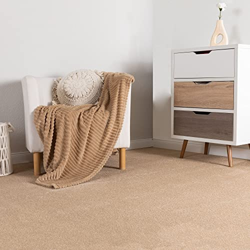 Steffensmeier Teppichboden Ibiza | Auslegware | Kinderzimmer,Wohnzimmer,Schlafzimmer und Jugendzimmer | Beige, Größe: 400x400 cm