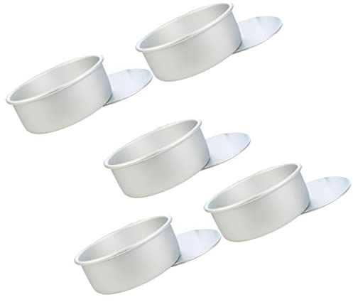 HEMOTON Molde Para Hornear Redondo De 5 Uds Mini Horno Moldes De Aluminio Para Pasteles Molde Antiadherente Para Pasteles Molde Para Hornear Pasteles Mini Bandeja Para Hornear