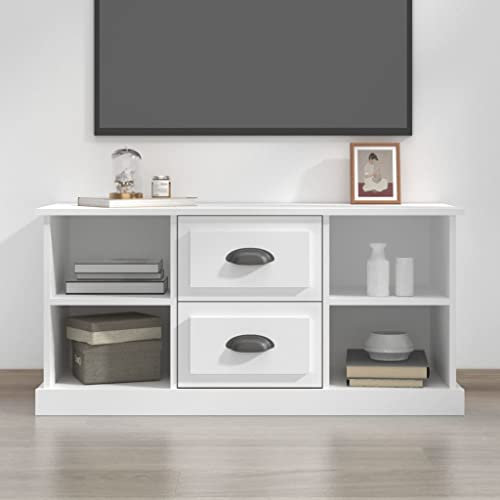 Tavolino Porta TV mobile tv soggiorno mobiletto tv Mobile Porta TV Bianco 99,5x35,5x48 cm in Legno Multistrato per Soggiorno, Camera da Letto