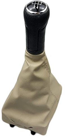 Car Schaltsack 6QI711113 Für VW Für Polo 9N 9N2 2002-2009 Auto Hand Geschwindigkeit Schaltknauf Shifter Hebel Kragen Fall Abdeckung Schaltknauf Knopf (Größe : 5 Speed Black Beige)