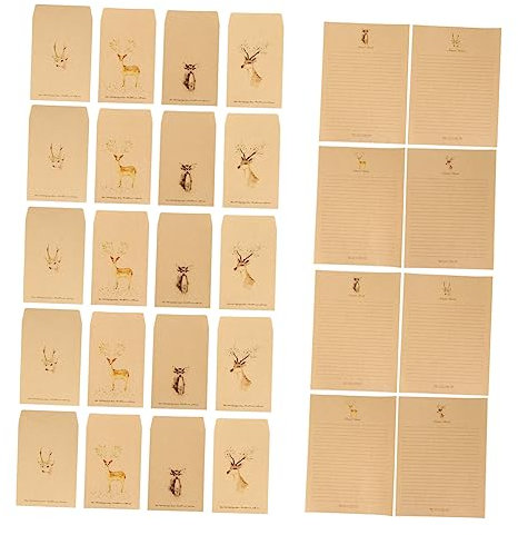 EXCEART 1 Satz Hirsch Briefumschlag Geschenkumschläge Weihnachtskarten Umschläge Für Geschenkkarten Vintage-umschläge Briefeschreiben Briefumschläge Kraftpapier Nachrichtenkarte Buchstabe